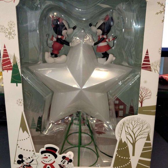 Disney Mickey and Minnie Mouse Light-Up Holiday Tree Topper - Picture 2 of 12